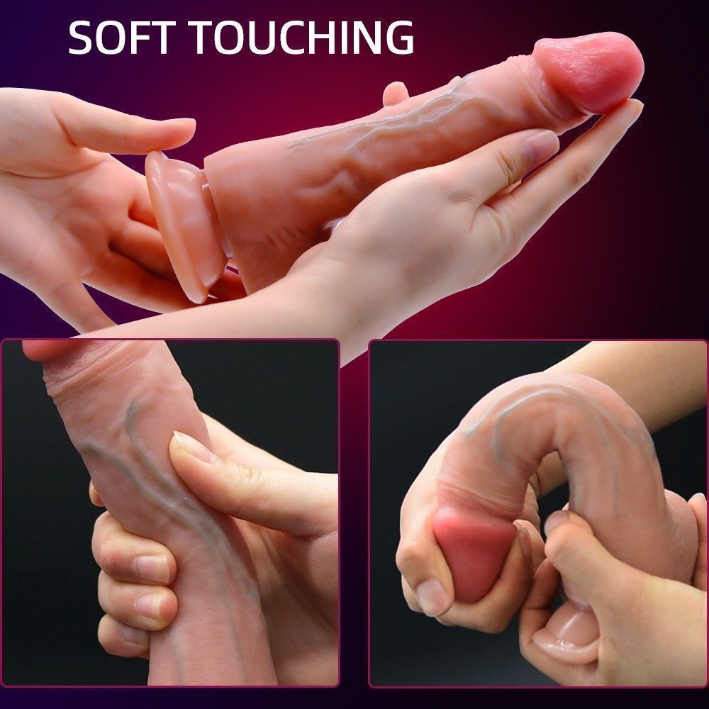 Ergonomic design, Lifelike silicone cock, Real touch feeling... Drywell - Realistic Cock 20cm - Flesh photo-11