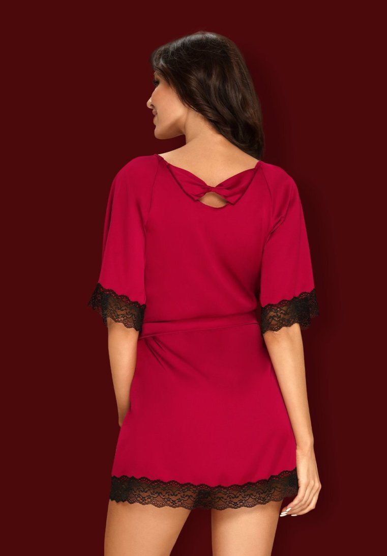 After a lovely night, it's time for a lovely morning! Ar... Obsessive - Sensuelia Robe - Red - S/M photo-6