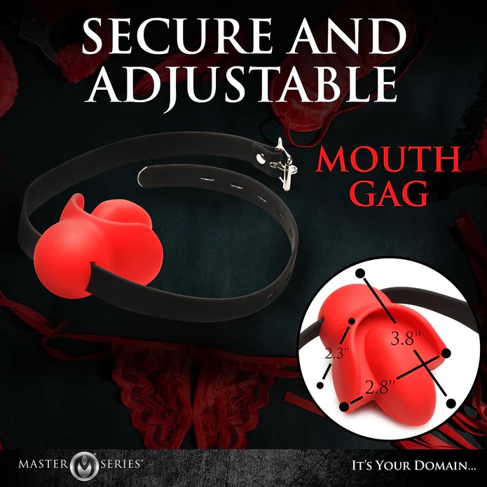 For those who like to bite down on something while gagged, t... Master Series - Gag Order Extreme Ball - Red photo-9
