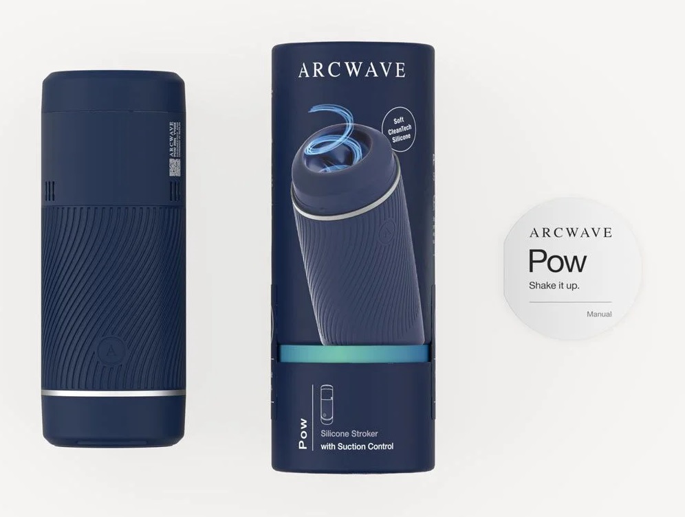 Premium manual stroker with suction control and a smooth sil... Arcwave - Pow Shake IT Up Stroker - Blue photo-11
