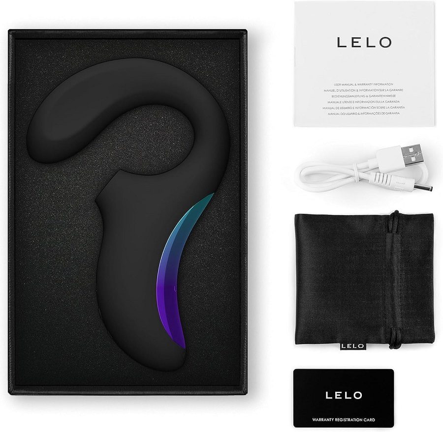 Meet the spectacular triple-action sonic massager that will ... Lelo - Enigma Wave Clitoral Stimulator - Black photo-9