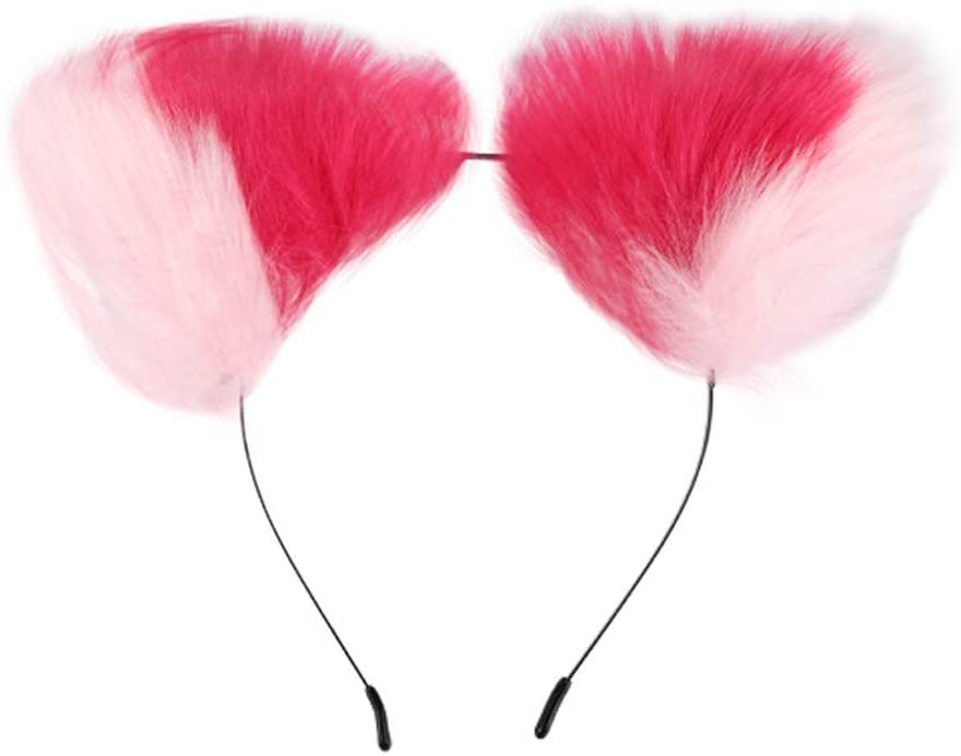 Size: Length 38-45cm
Material: Tail+aluminium alloy MT - Screwed Tail Plug with Cat Ears - Pink photo-2