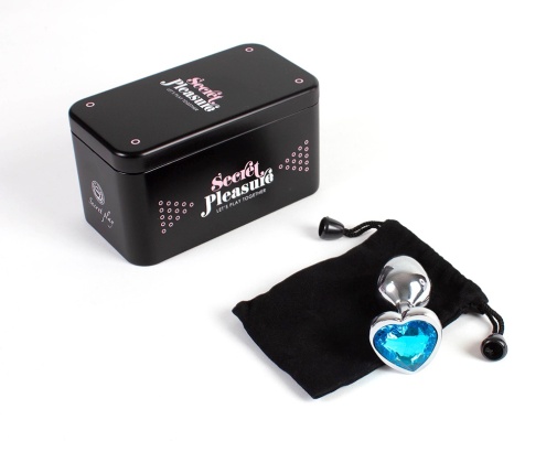 Secret Play - Heart Anal Plug S - Blue photo
