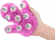 Simple & True - Roller Ball Massage Glove - Pink photo