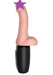 King Cock - 三重威脅推撞仿真陽具 6.5" - 肉色 照片