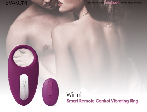 SVAKOM - Winni Remote Control Vibro Ring - Violet photo