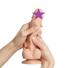 Strap-On-Me - 帶包皮仿真陽具 中碼 - 雲呢拿色 照片