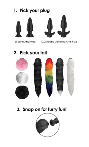 Tailz - Snap-On Vibro Anal Plug S - Black photo