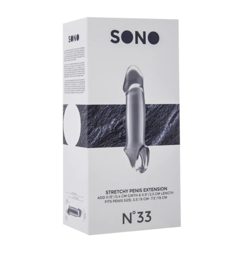 Sono - #33 有弹性阴茎延长套 - 透明 照片