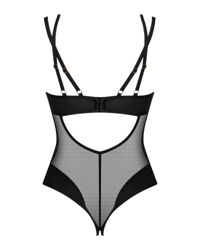 Obsessive - Nesari Crotchless Teddy - Black - XS/S photo