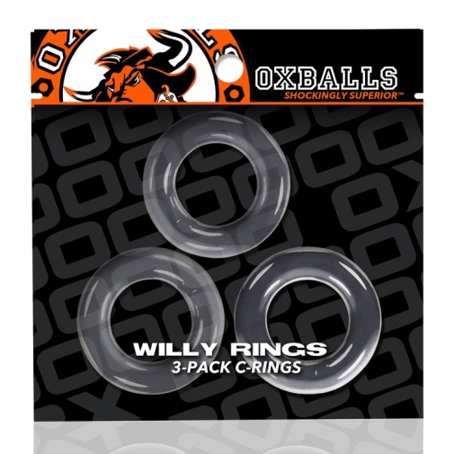 Oxballs - Willy 阴茎环 3件装 - 透明 照片