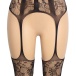 Ohyeah - Sexy Jacquard Bodystocking - Black photo-8