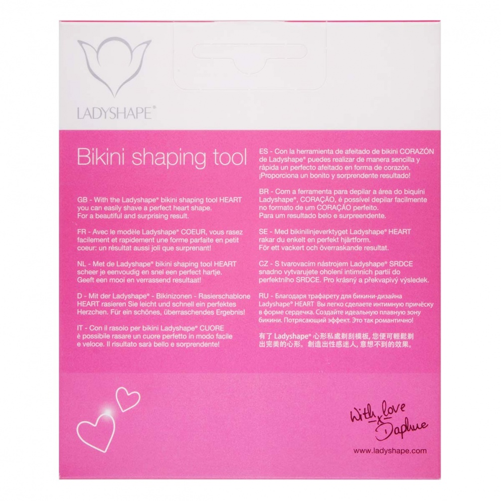 Surprise yourself or your partner with the latest tool from ... Ladyshape - Heart Shaving Stencil photo-7