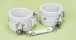 Liebe Seele - Leather Handcuffs - White photo-4