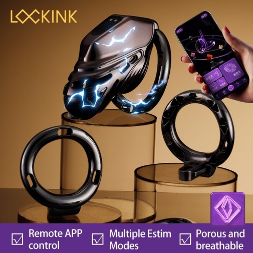 Lockink - 帶電擊電子男用貞操鎖 照片
