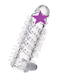 A-Toys - Fril Vibro Sleeve 13.4cm - Clear photo