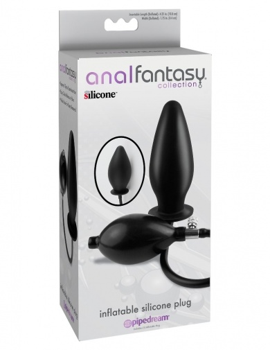 Pipedream - Inflatable Silicone Plug - Black photo