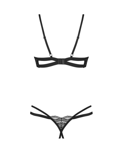 Obsessive - Nutris Crotchless Set - Black - M/L photo