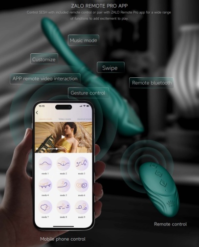 Zalo - Sesh 性爱机器 可APP遥距控制 - 蓝绿色 照片