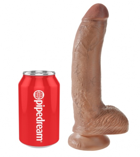 King Cock - 9″ Cock With Balls - Caramel photo