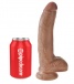 King Cock - 9″ Cock With Balls - Caramel photo-6