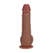 RealRock - 8" Thrusting Vibro Dildo w Balls - Caramel photo-4