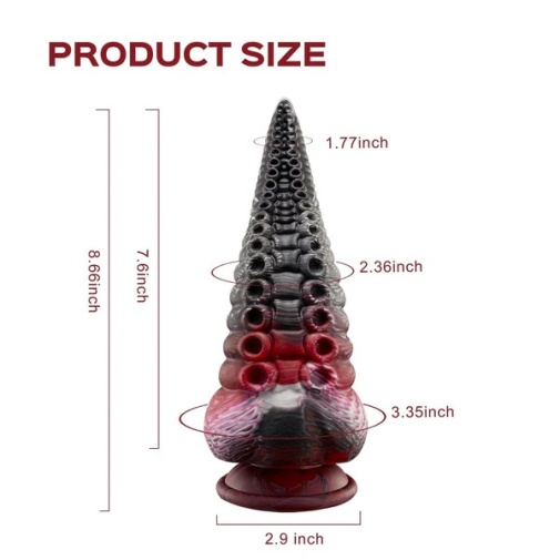 Honey Play Box - Lava Tentacle Dildo - Black photo