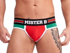 Mister B - Urban Lisbon Jock Brief  露股内褲 - 紅色/綠色 - 中碼 照片