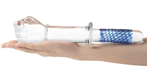 Glas - 11" Fist Double Ended Dildo w Handle Grip 照片