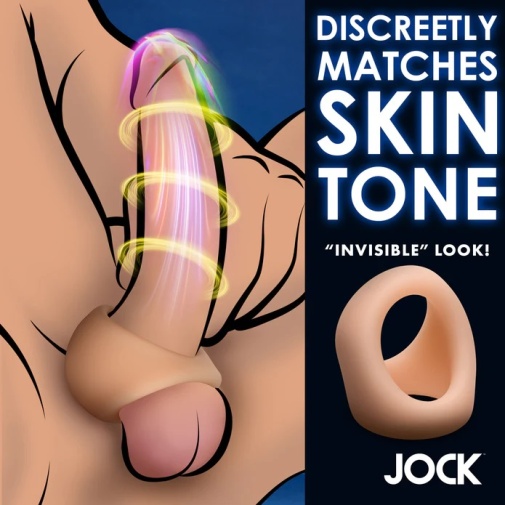 Jock - 陰莖及陰囊2重環 - 米色 照片