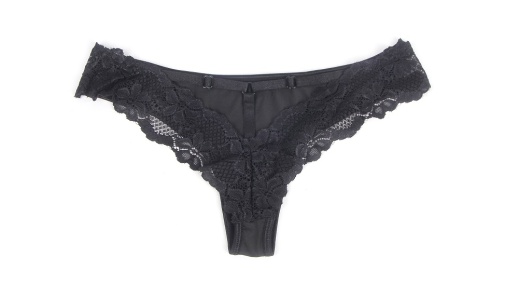 Ohyeah - Lace Hollow Out Panty - Black - M photo