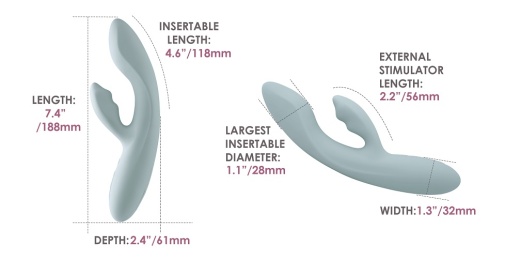 SVAKOM - Chika APP Rabbit Vibrator - Turquoise Grey photo