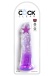 King Cock - 8" 仿真透明假阳具 - 紫色 照片-2
