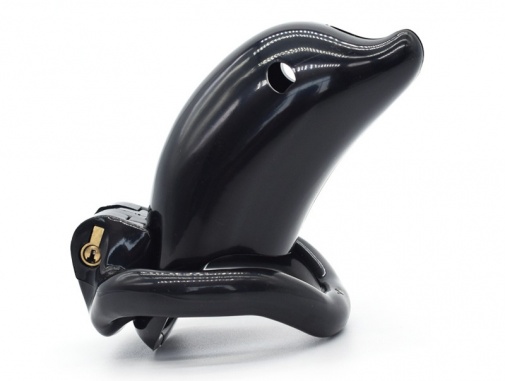 FAAK - Long Dolphin Chastity Cage - Black photo