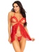 Leg Avenue - No Secrets Lace Babydoll - Red - S photo