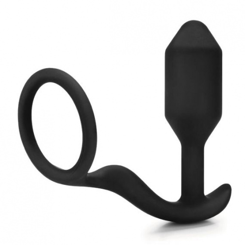 B-Vibe - Snug Plug & Tug Ring - Black photo