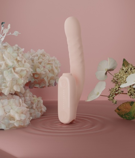 Qingnan - 可加熱 抽插式強力震動棒連陰蒂吸啜器 #7 - 淡粉紅色 照片