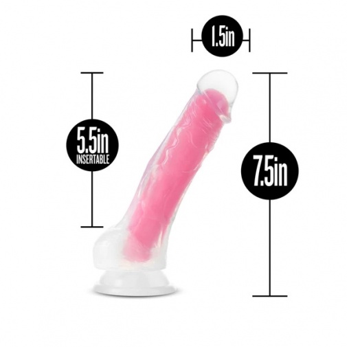 Neo Elite - Glow in the Dark Paradise 假陽具 19cm - 霓虹粉 照片