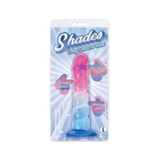 Icon Brands - Shades Jelly 螺旋形假陽具 細碼 - 粉紅/藍色 照片