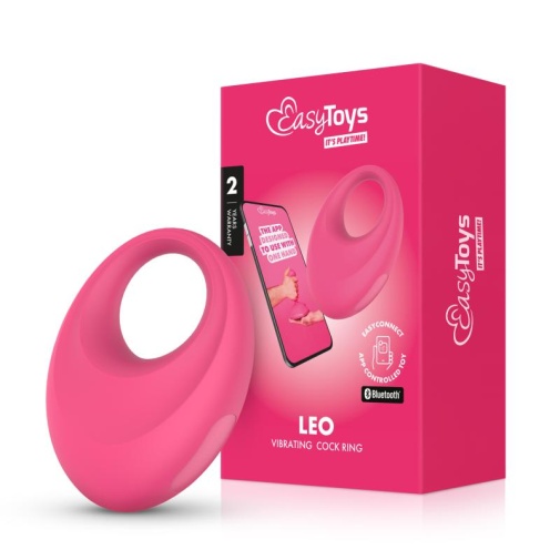 Easytoys - Leo 应用程式控制 震动阴茎环 - 粉红色 照片