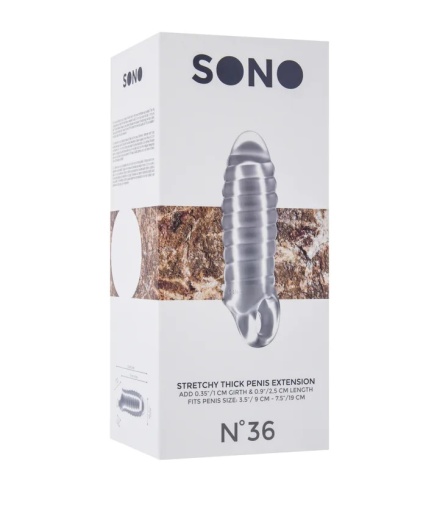 Sono - #36 厚身波浪型阴茎延长套 - 透明 照片
