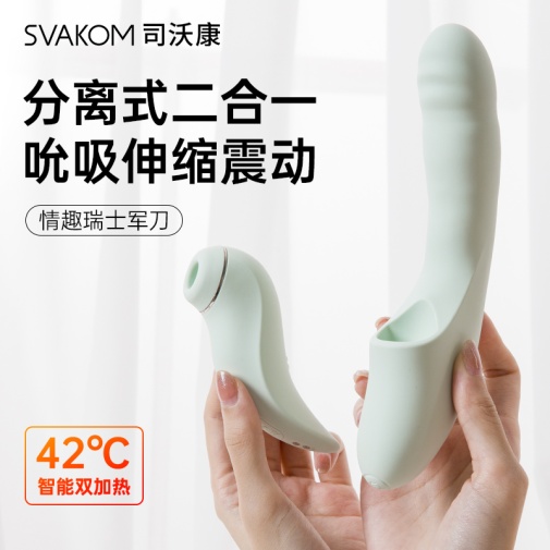 SVAKOM - Fatima Remote Controlled Rabbit Vibrator - Light Green photo