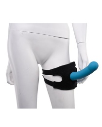 Sportsheets - Pivot 2合1 按摩棒&假陽具通用大腿穿戴式束帶 - 黑色 照片