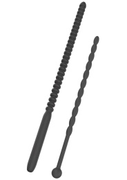 Hidden Desire - Ribbed Penis Dilator Set - Black photo
