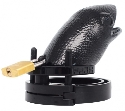 FAAK - Short Crocodile Chastity Cage - Black photo