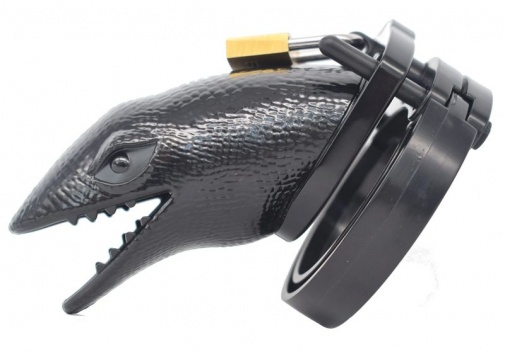FAAK - Short Crocodile Chastity Cage - Black photo