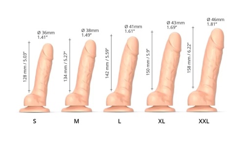 Strap-On-Me - Sliding Skin Dildo XL - Vanilla photo