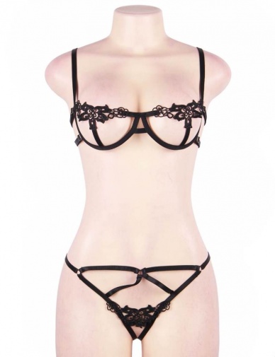Ohyeah - Fashion Underwire Set - Black - XL photo