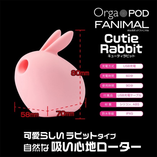 NPG - Fanimal Rabbit Clit Stimulator - Pink photo
