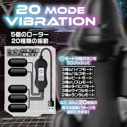 Love Factor - Vibration Bluster V 訓練延遲持久震動飛機杯 - 黑色 照片